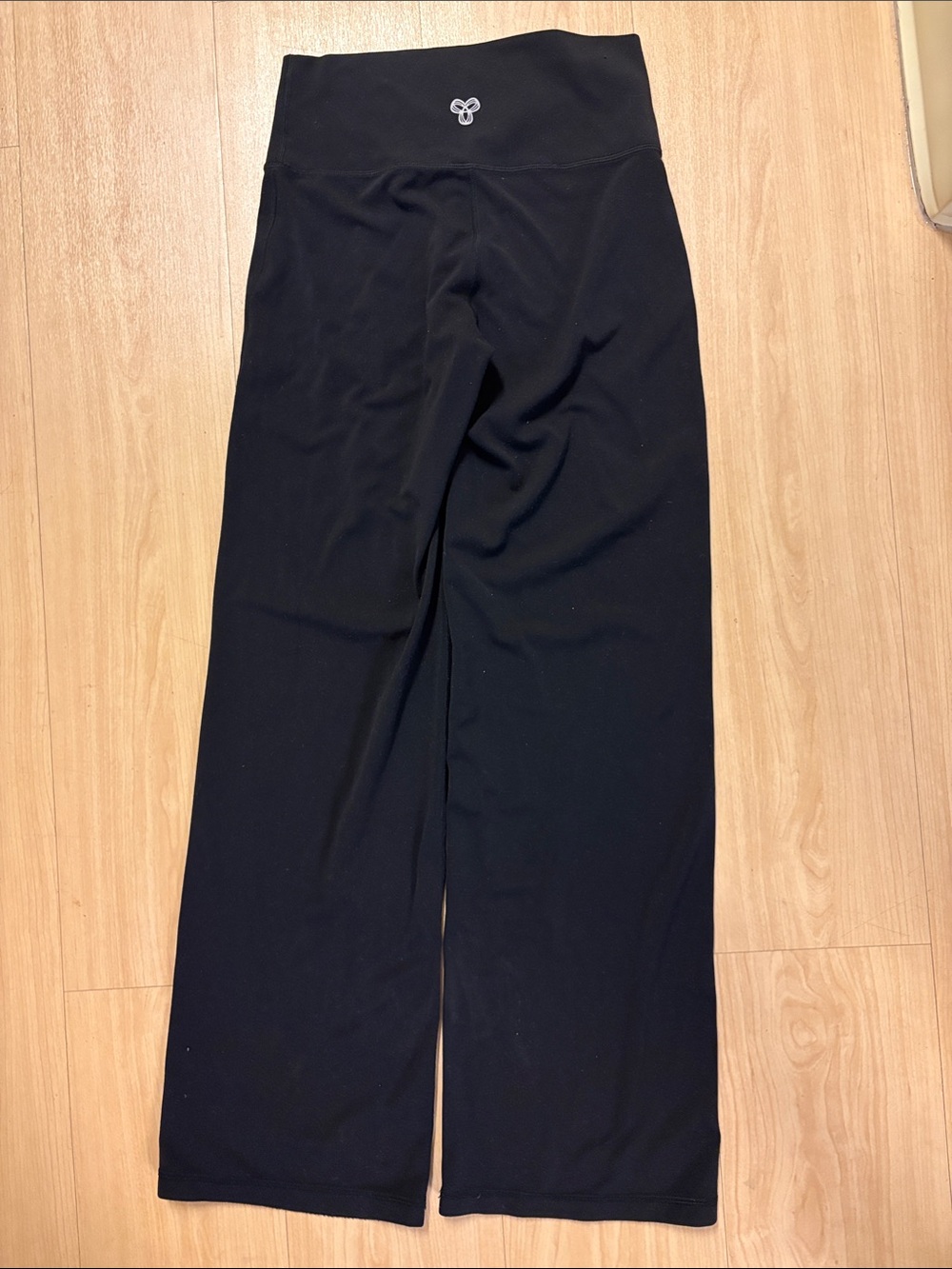 Black Wide-Leg Yoga Pants with High Waist